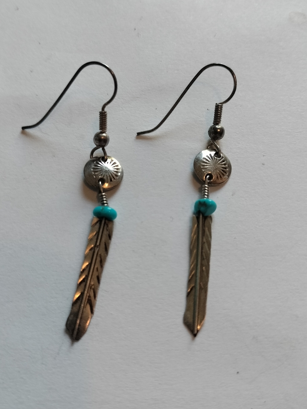 Native American Sterling Turquoise Earrings